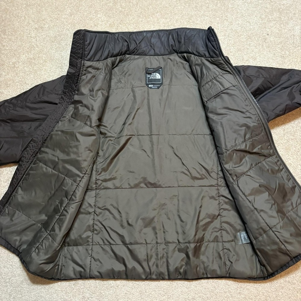 The North Face Puffer Jacket Womens Large Brown Nylon Insulated Full Zip Outdoor - Picture 2 of 11